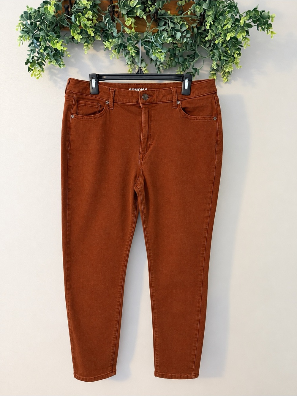 Sonoma Curvy Skinny Rust Jeans Size 18R Stretch Denim
